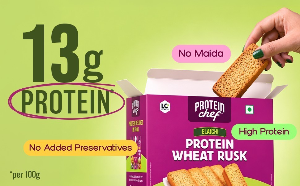 Protein Chef High Protein Elaichi Rusk