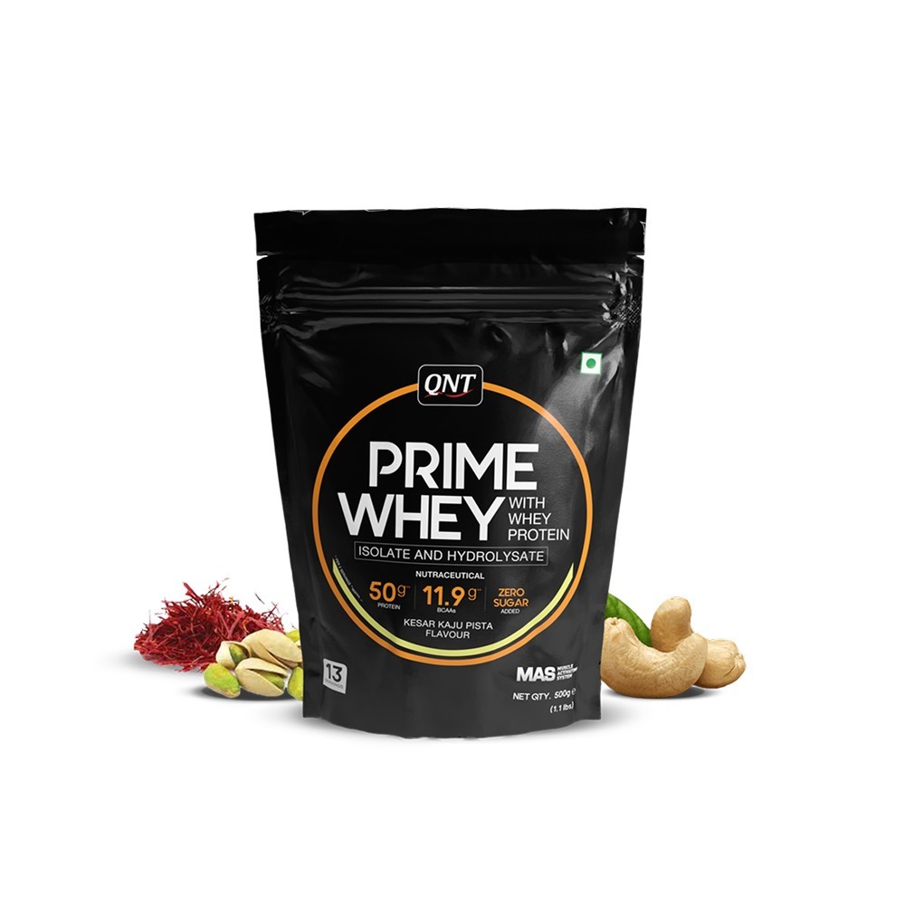 QNT Isolate & Hydrolysate Prime Whey Protein (Kesar Kaju Pista)