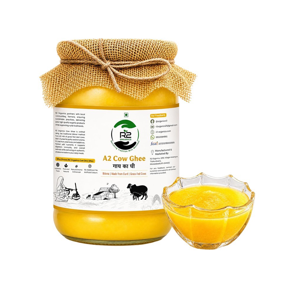 R2 Organics Bilona Desi Cow A2 Ghee (Cow Desi Ghee)