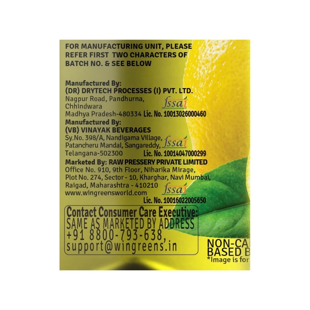 Raw Pressery Iced Tea (Lemon)