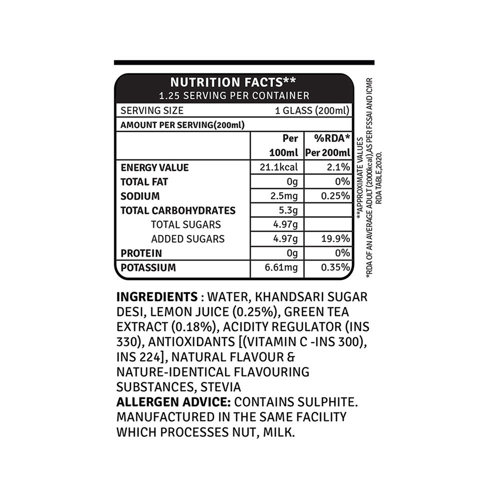 Raw Pressery Iced Tea (Lemon)