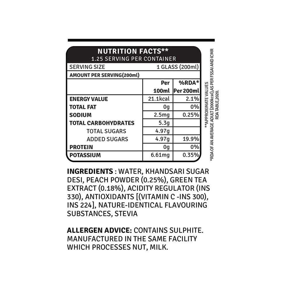 Raw Pressery Iced Tea (Peach)