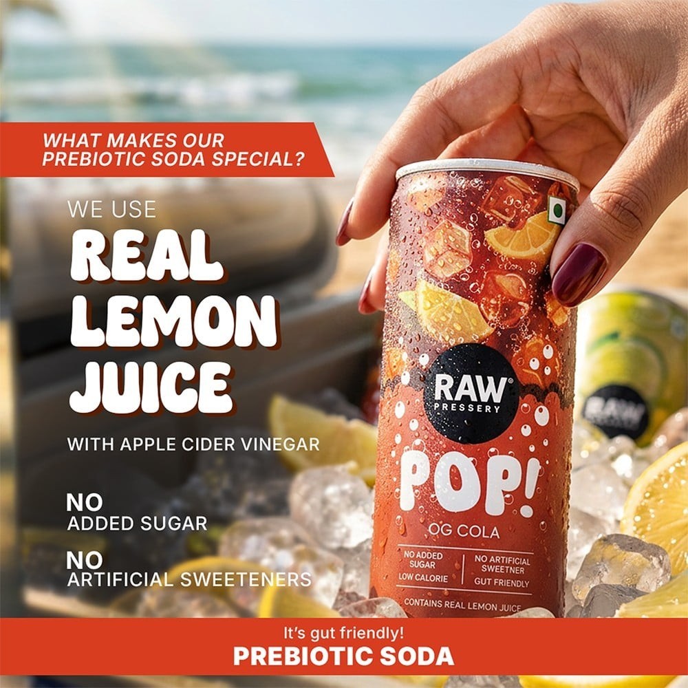 Raw Pressery Pop OG Cola Prebiotic Soda