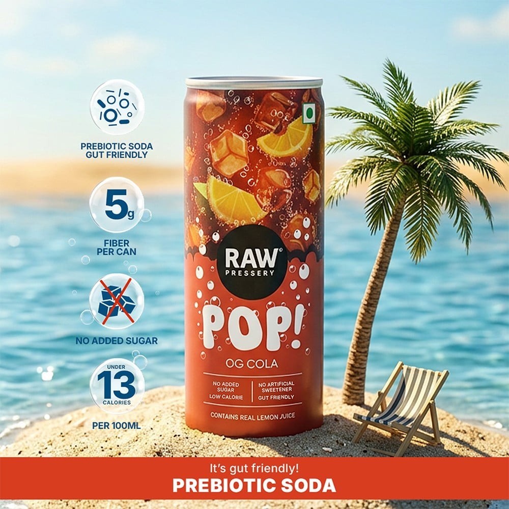 Raw Pressery Pop OG Cola Prebiotic Soda