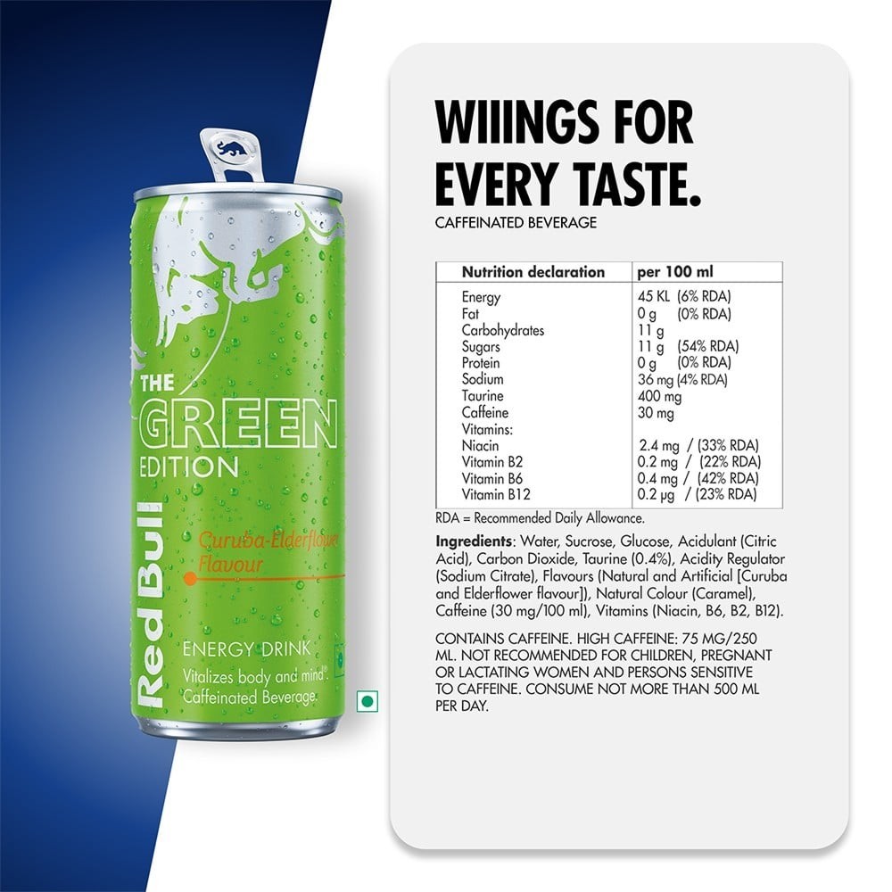 Red Bull Curuba Elderflower Energy Drink - The Green Edition