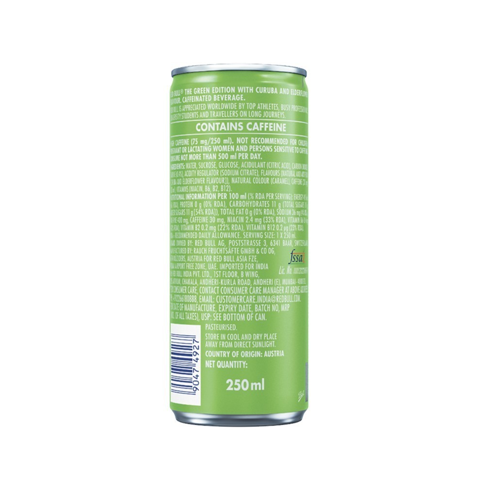 Red Bull Curuba Elderflower Energy Drink - The Green Edition