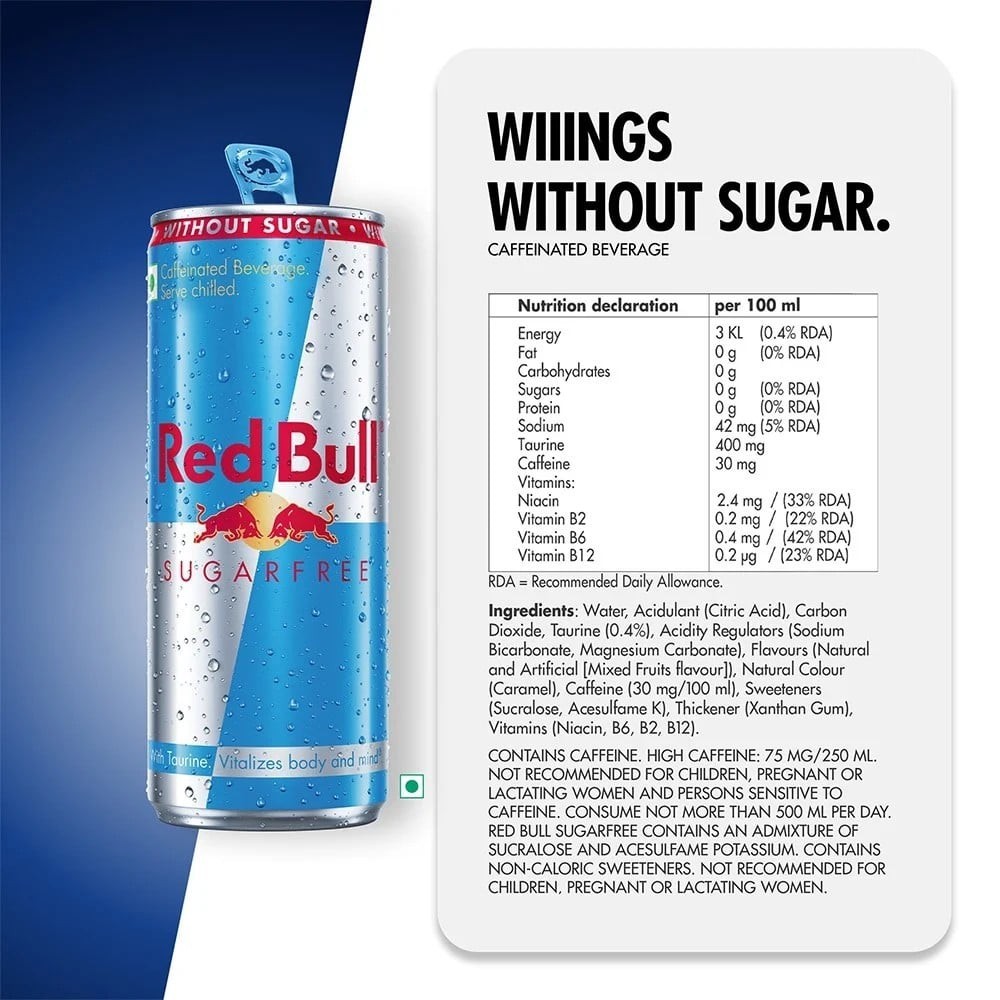 Red Bull Energy Drink (Sugar Free) - 250 ml