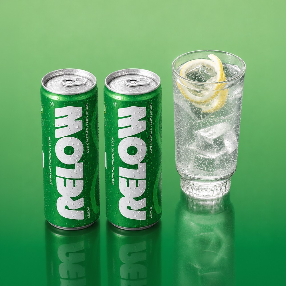 Relow Lemon Sparkling Probiotic Soda
