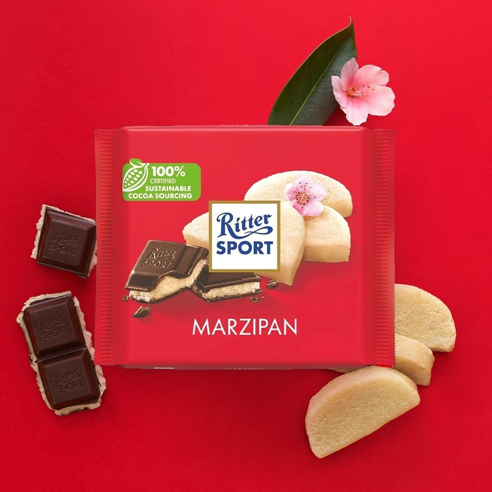 Ritter Sport Marzipan Milk Chocolate Bar