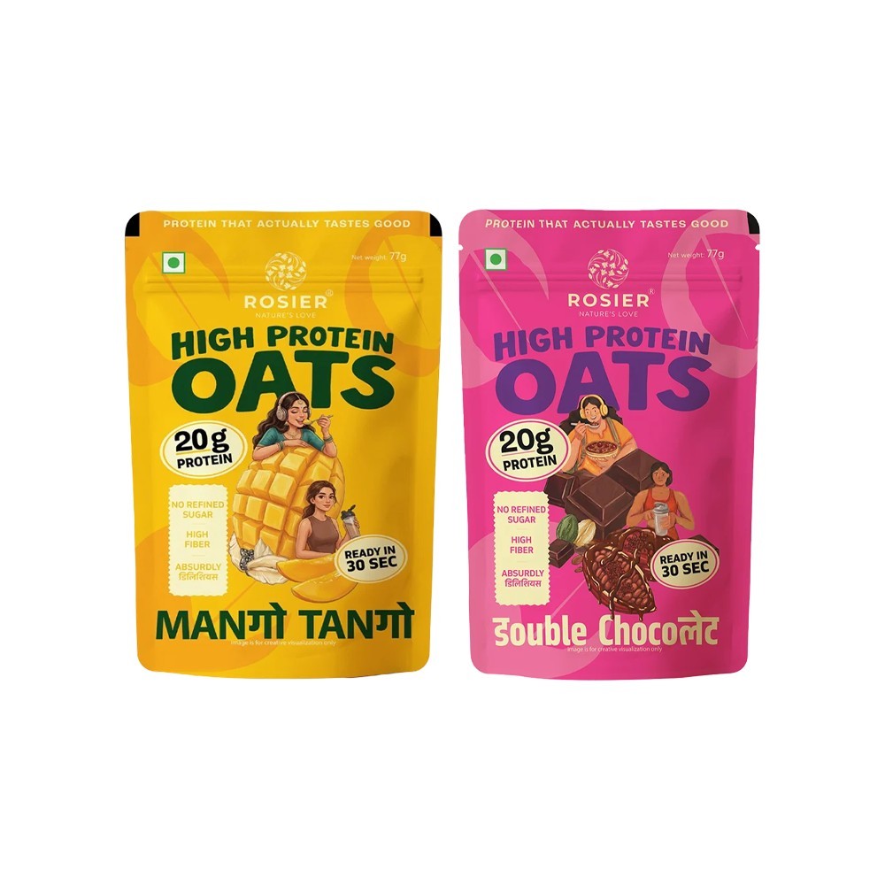 Rosier Mango Tango High Protein Oats + Double Chocolate High Protein Oats Combo