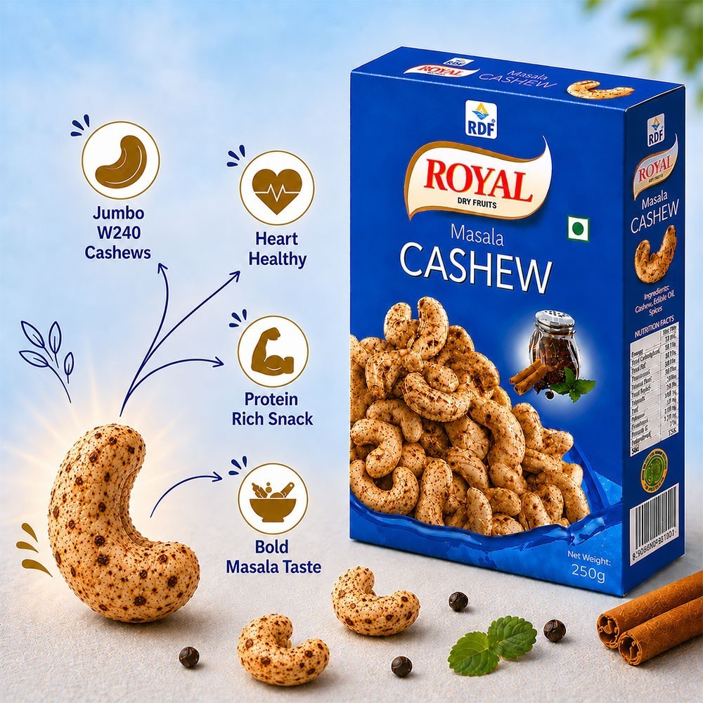 Royal Dry Fruits Roasted Masala Flavoured Cashew (Kaju)