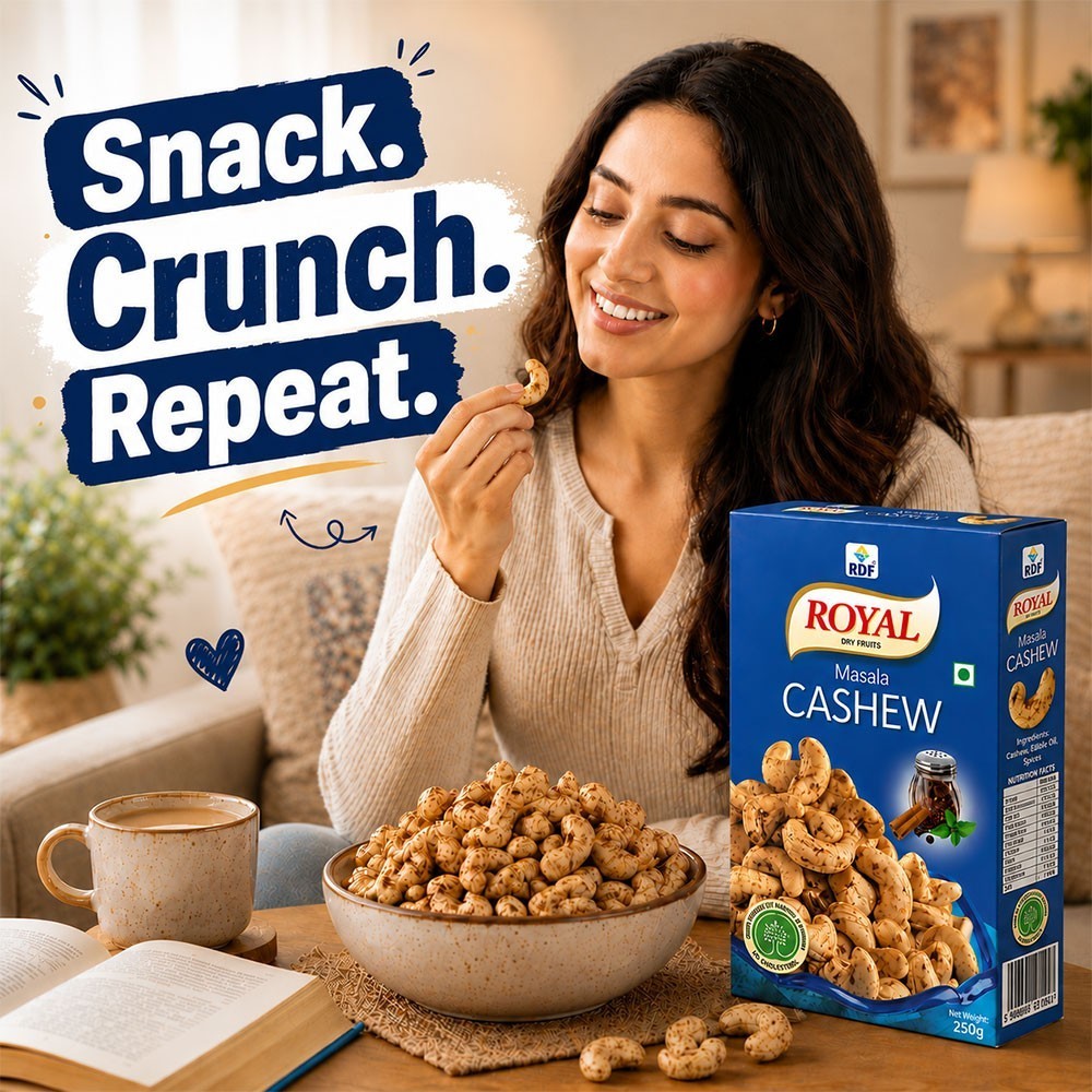 Royal Dry Fruits Roasted Masala Flavoured Cashew (Kaju)