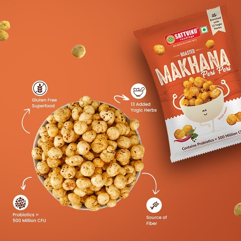 Sattviko Peri Peri Roasted Flavoured Makhana