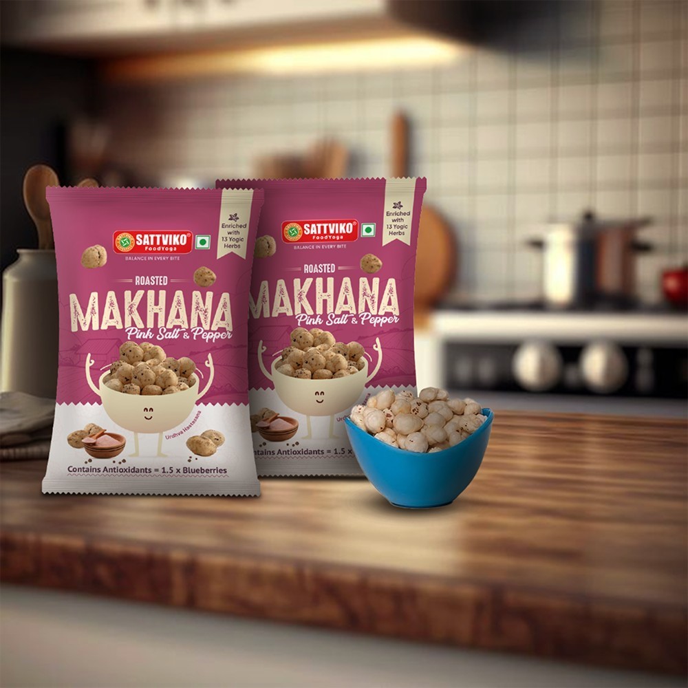 Sattviko Pink Salt & Pepper Flavoured Makhana