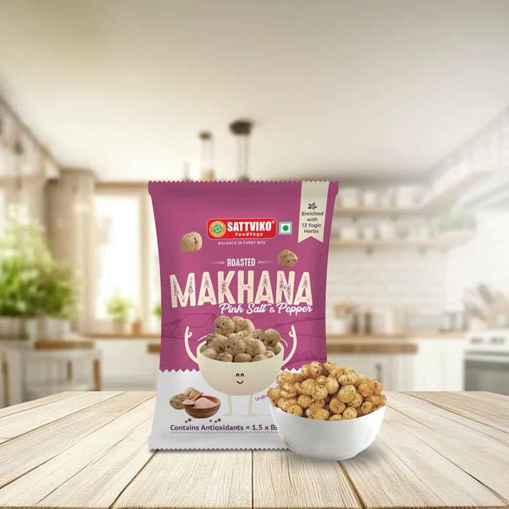 Sattviko Pink Salt & Pepper Flavoured Makhana