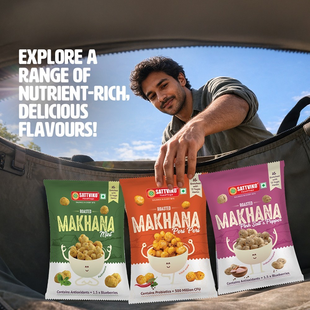 Sattviko Pink Salt & Pepper Flavoured Makhana
