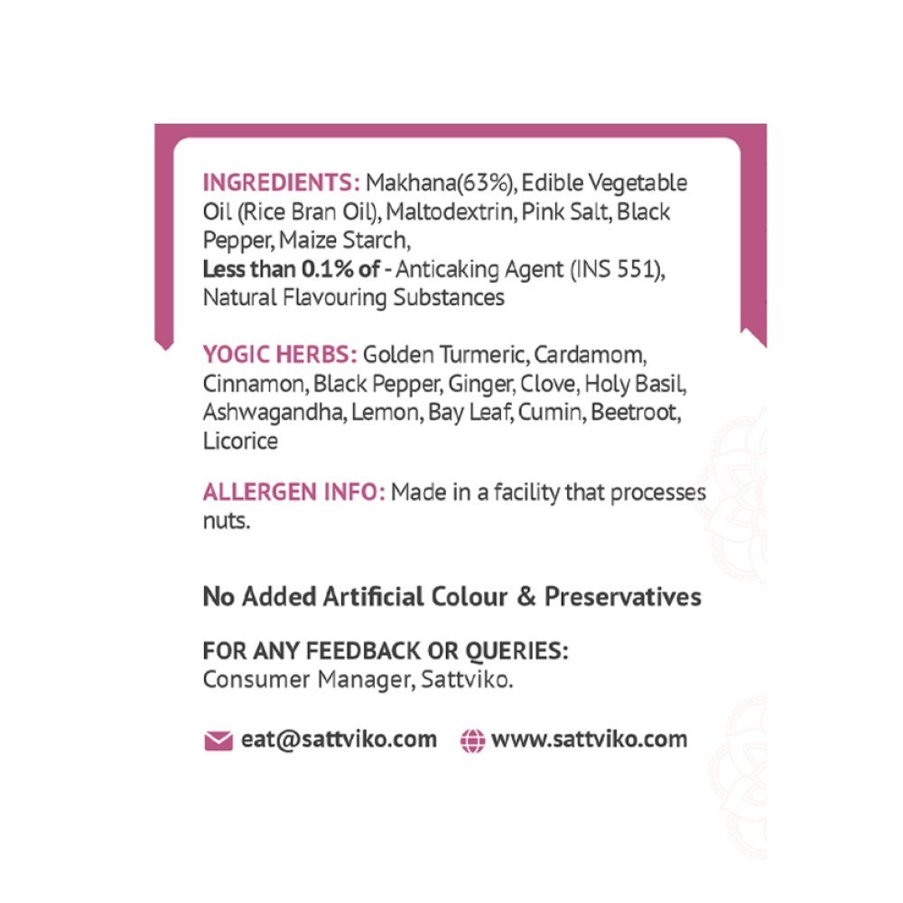 Sattviko Pink Salt & Pepper Flavoured Makhana