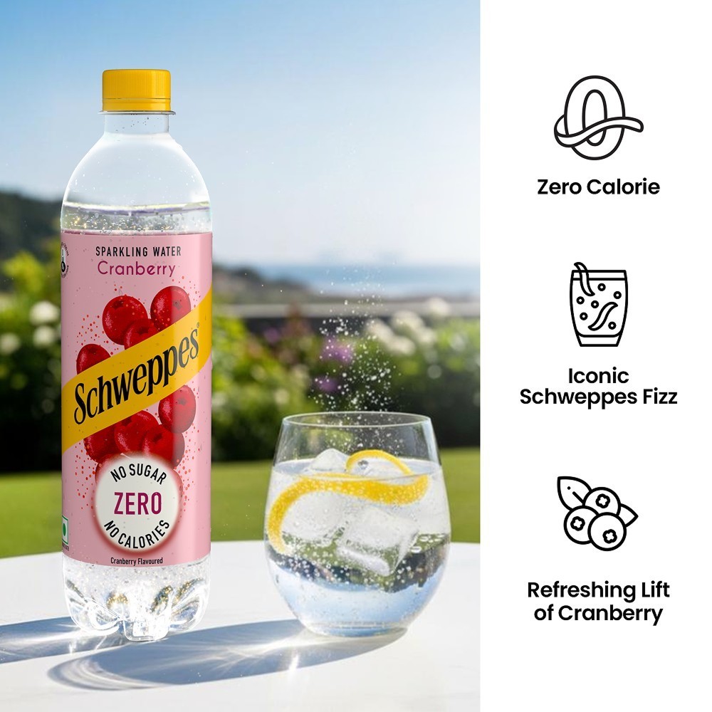 Schweppes Zero Calorie Sparkling Water (Cranberry)
