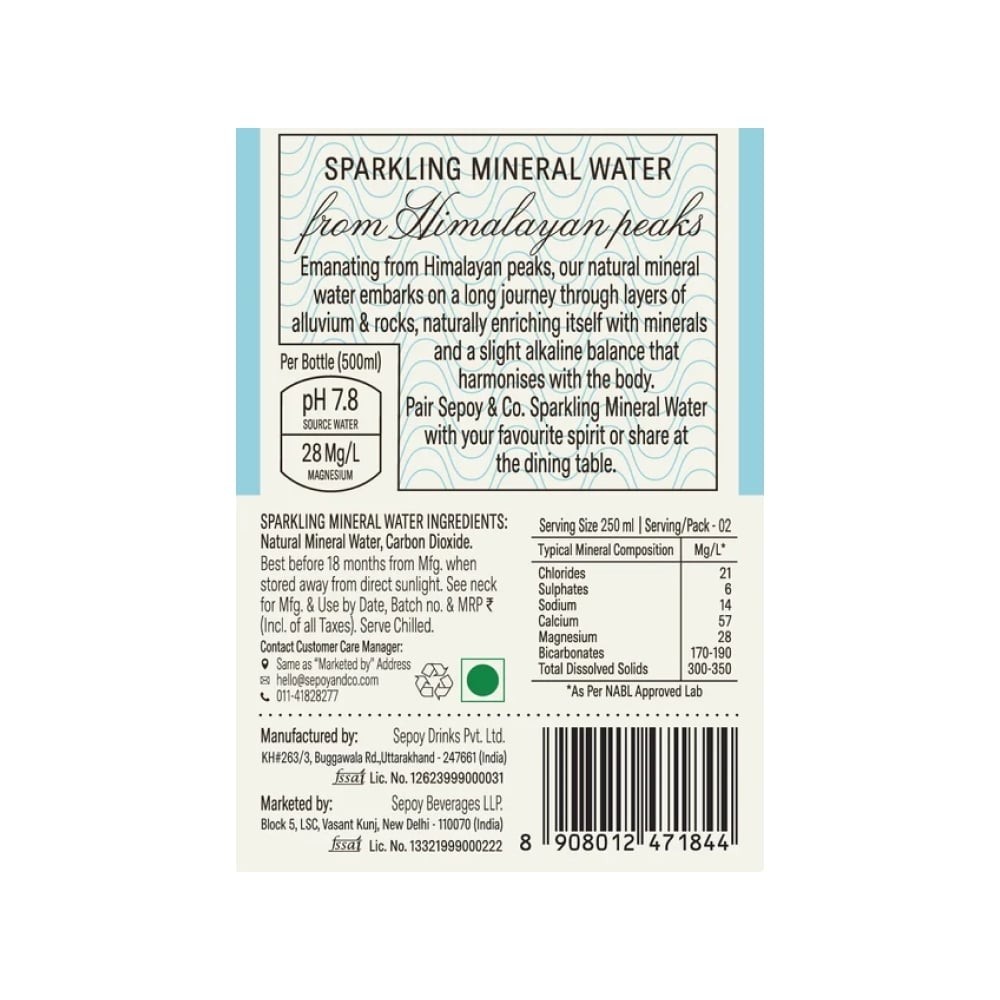 Sepoy & Co. Mineral Sparkling Water