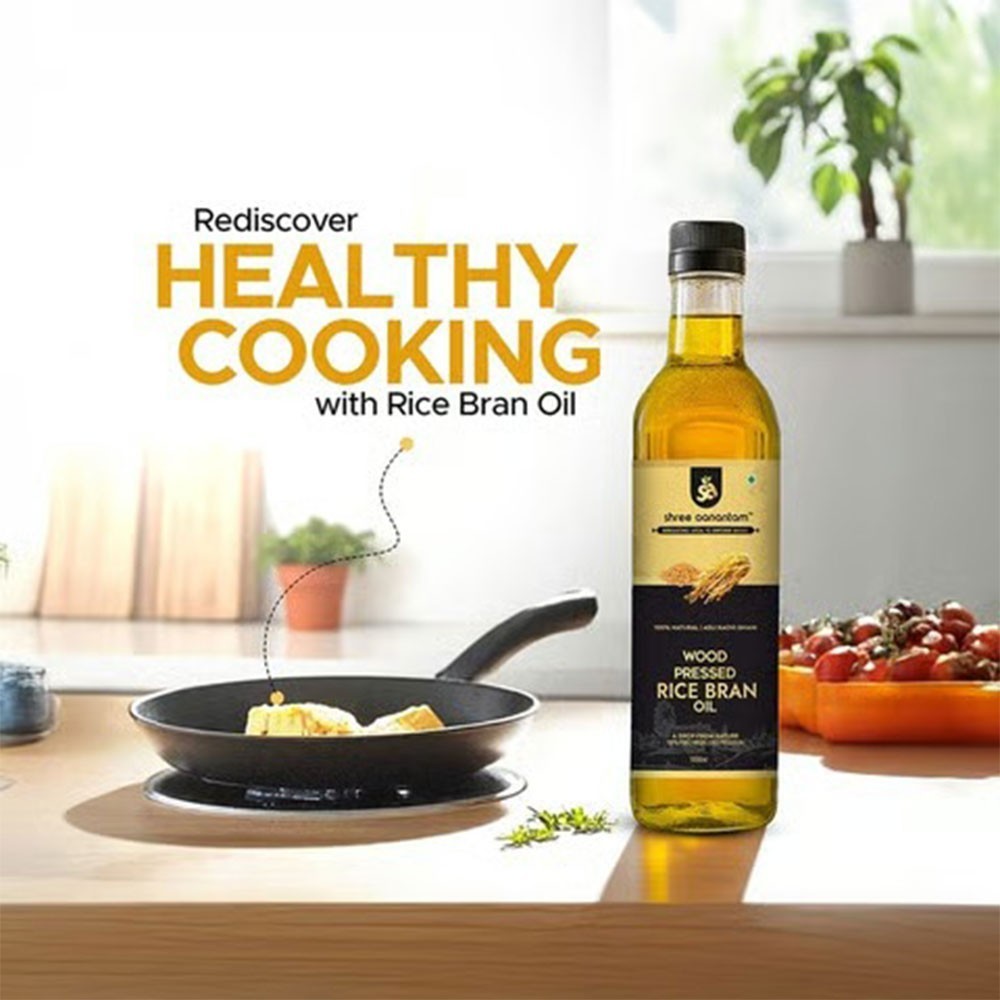 Shree Aanantam Wood Pressed Rice Bran Oil
