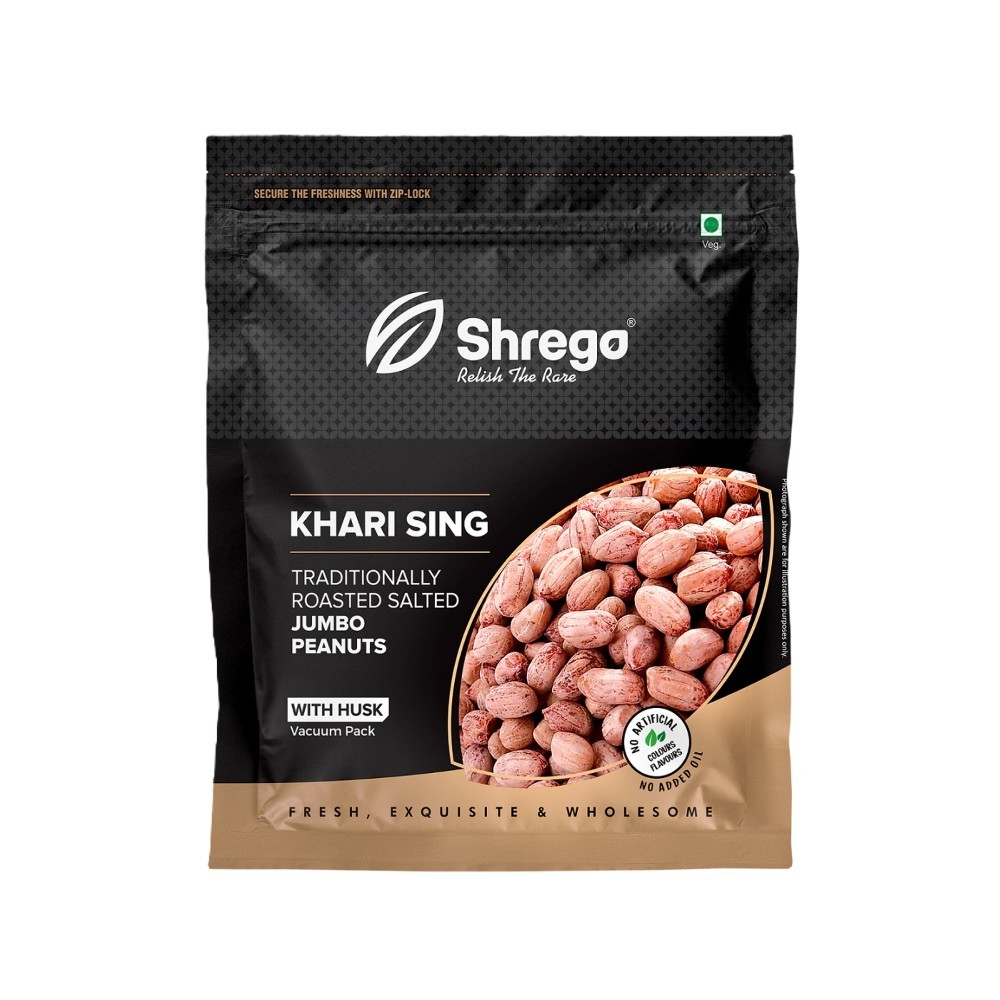 Shrego Khari Sing Traditionally Roasted Salted Jumbo Peanuts with Husk