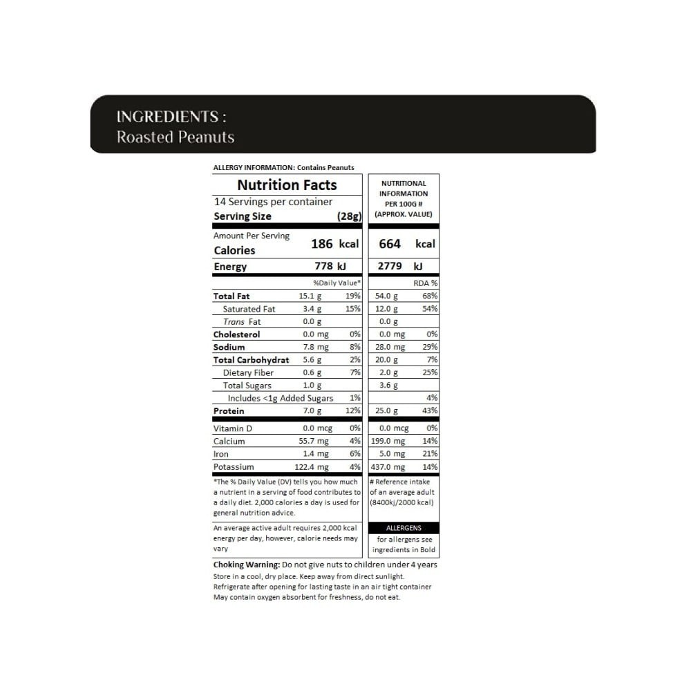 Shrego Roasted Peanuts - Unsalted