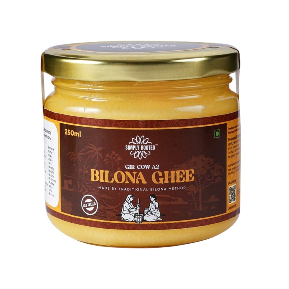 Simply Rooted Gir Cow A2 Bilona Ghee