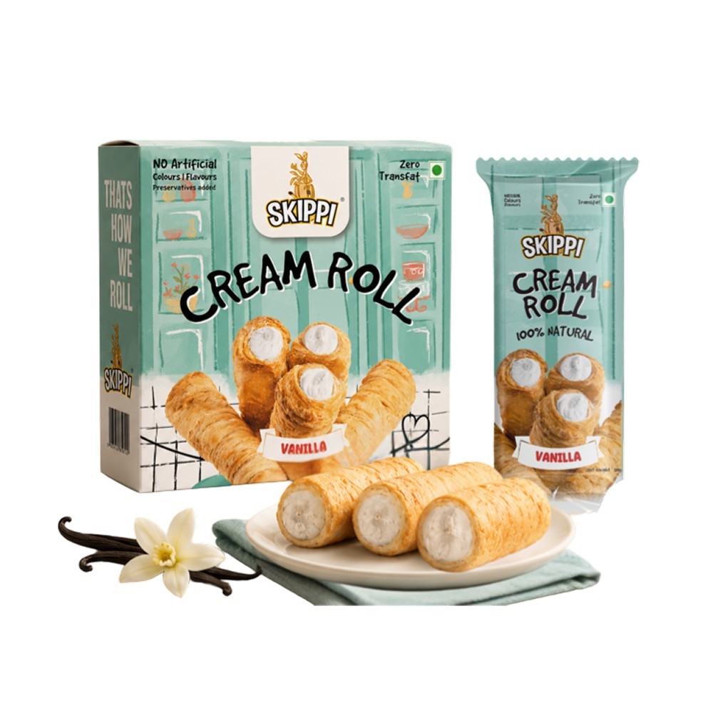 Skippi Creamy Vanilla Cream Roll – Family Pack (6 pcs)