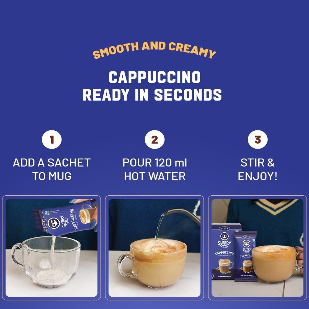 Sleepy Owl Cappuccino Premix Coffee Premix