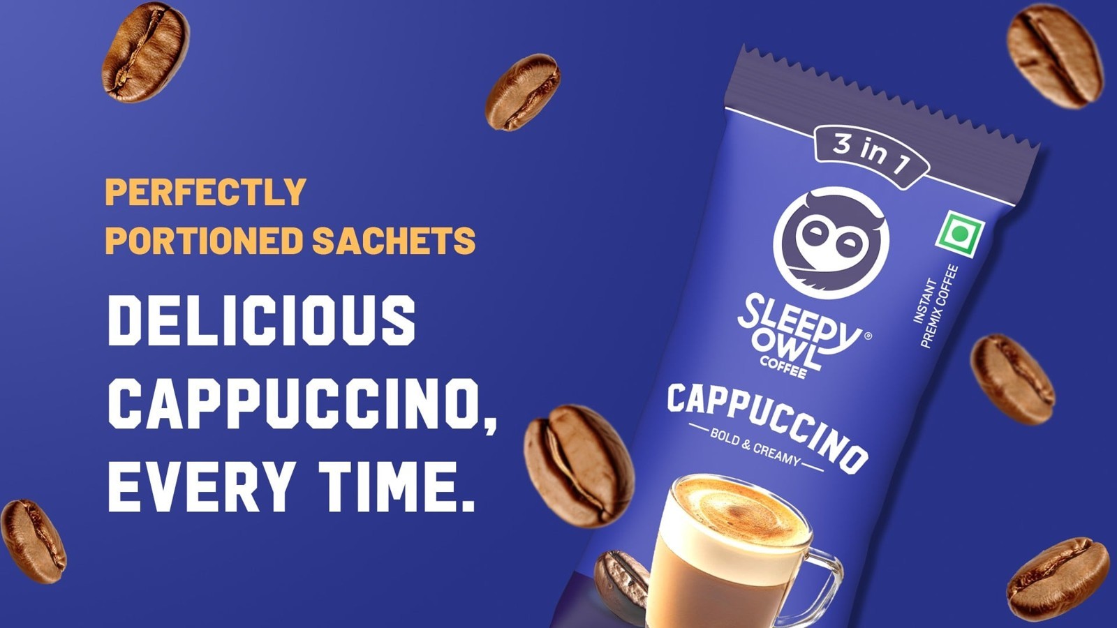 Sleepy Owl Cappuccino Premix Coffee Premix