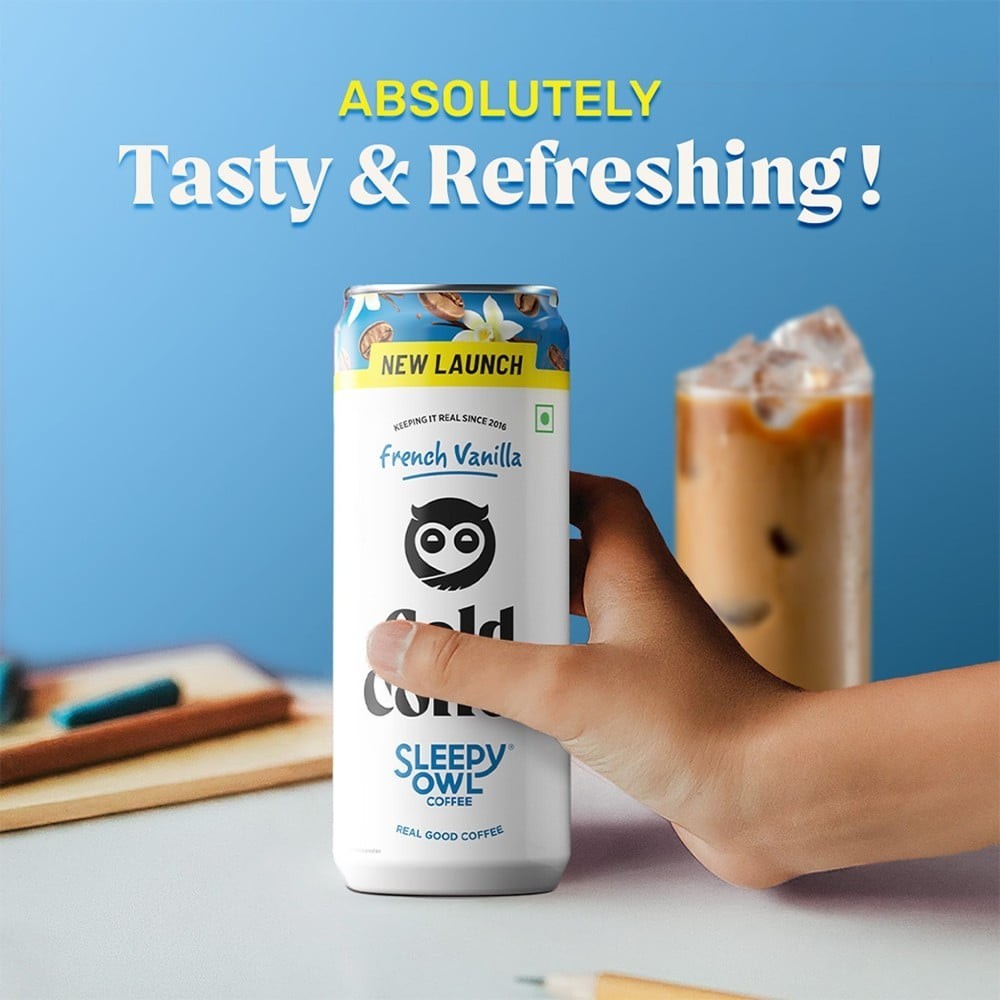 Sleepy Owl French Vanilla Cold Coffee Can