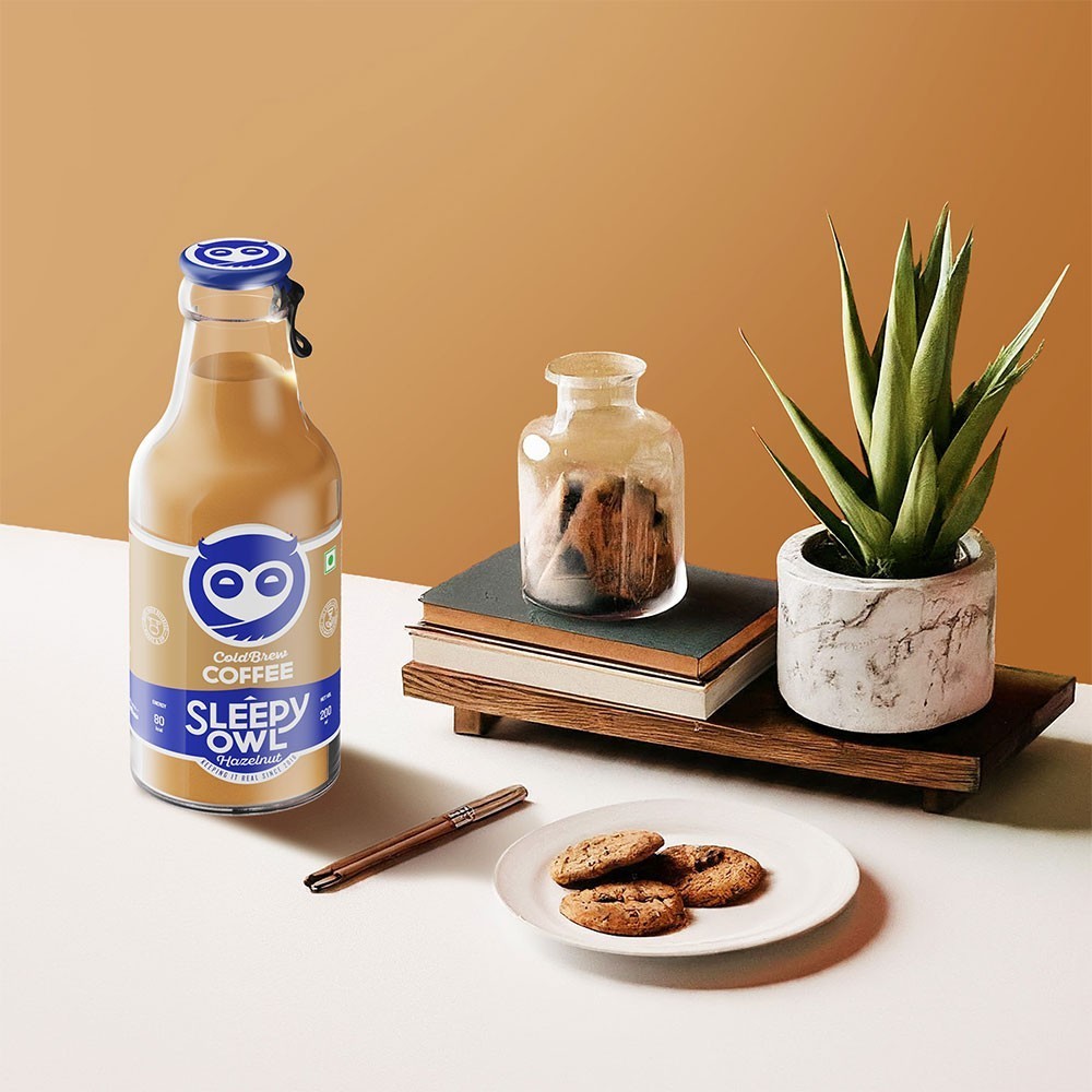 Sleepy Owl Hazelnut Cold Coffee Made with Cold Brew