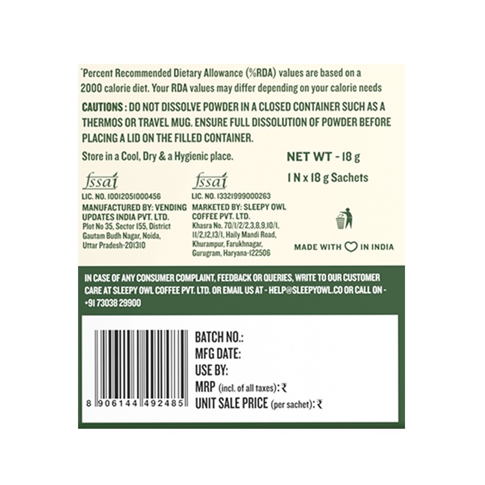 Sleepy Owl Vanilla Bean Matcha Premix