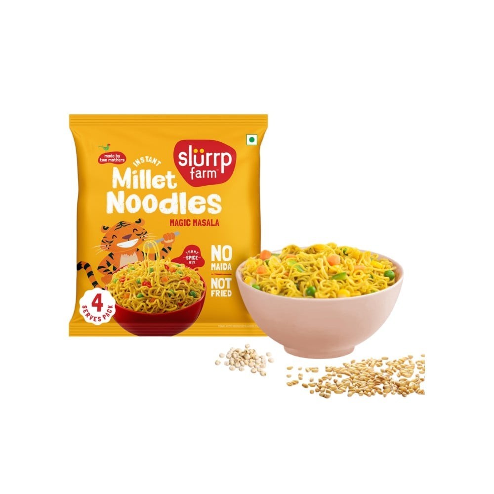 Slurrp Farm Banana Oat Cookies +  Magic Masala Millet Instant Noodles Combo