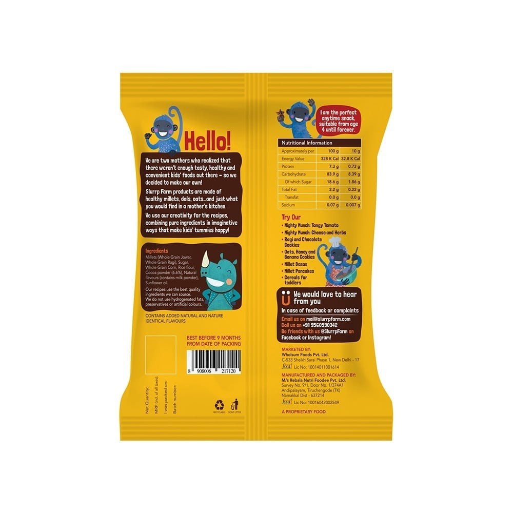 Slurrp Farm Choco Ragi Ragi Snacks +  Choco Ragi Cookies Combo