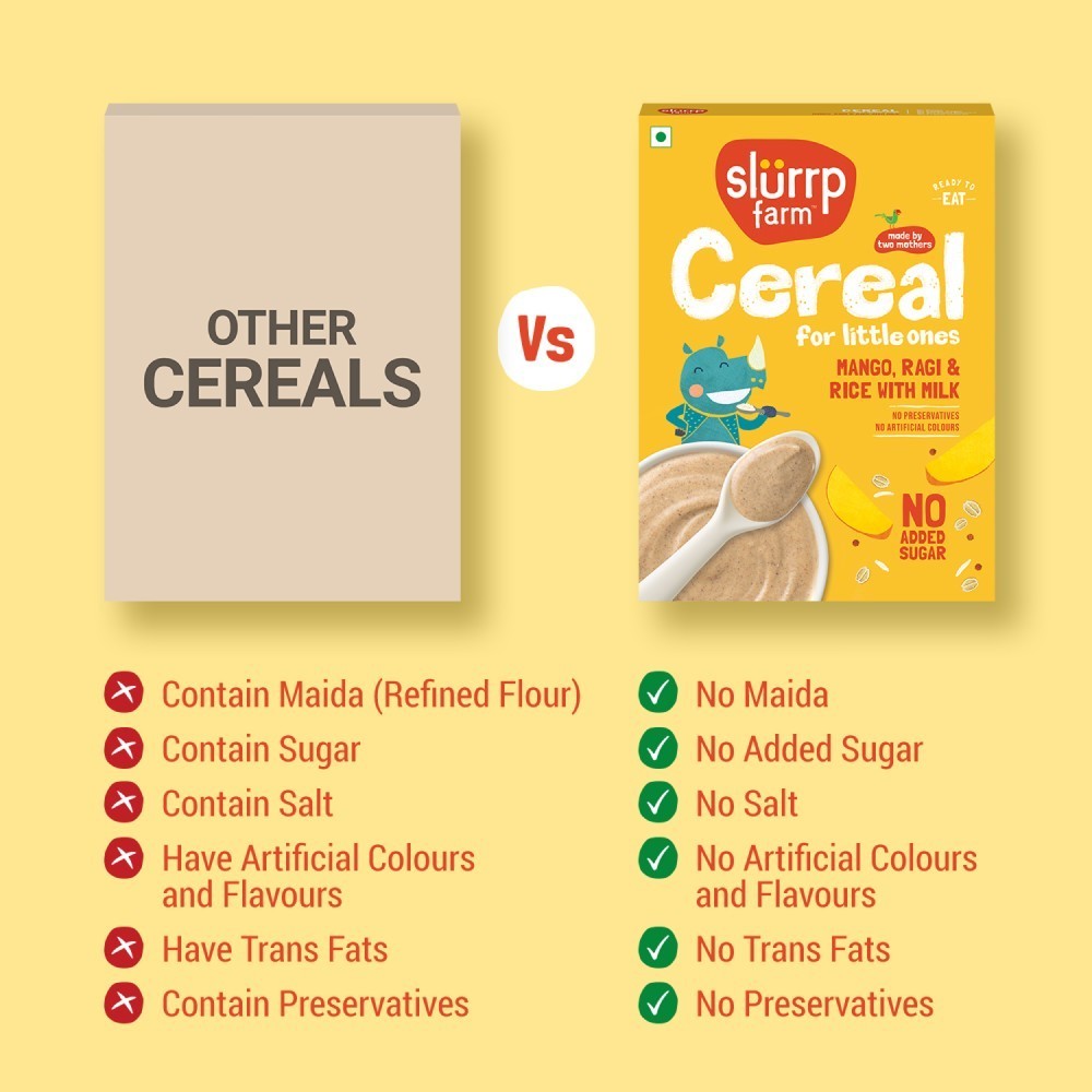 Slurrp Farm Ragi, Rice & Mango Baby Cereal