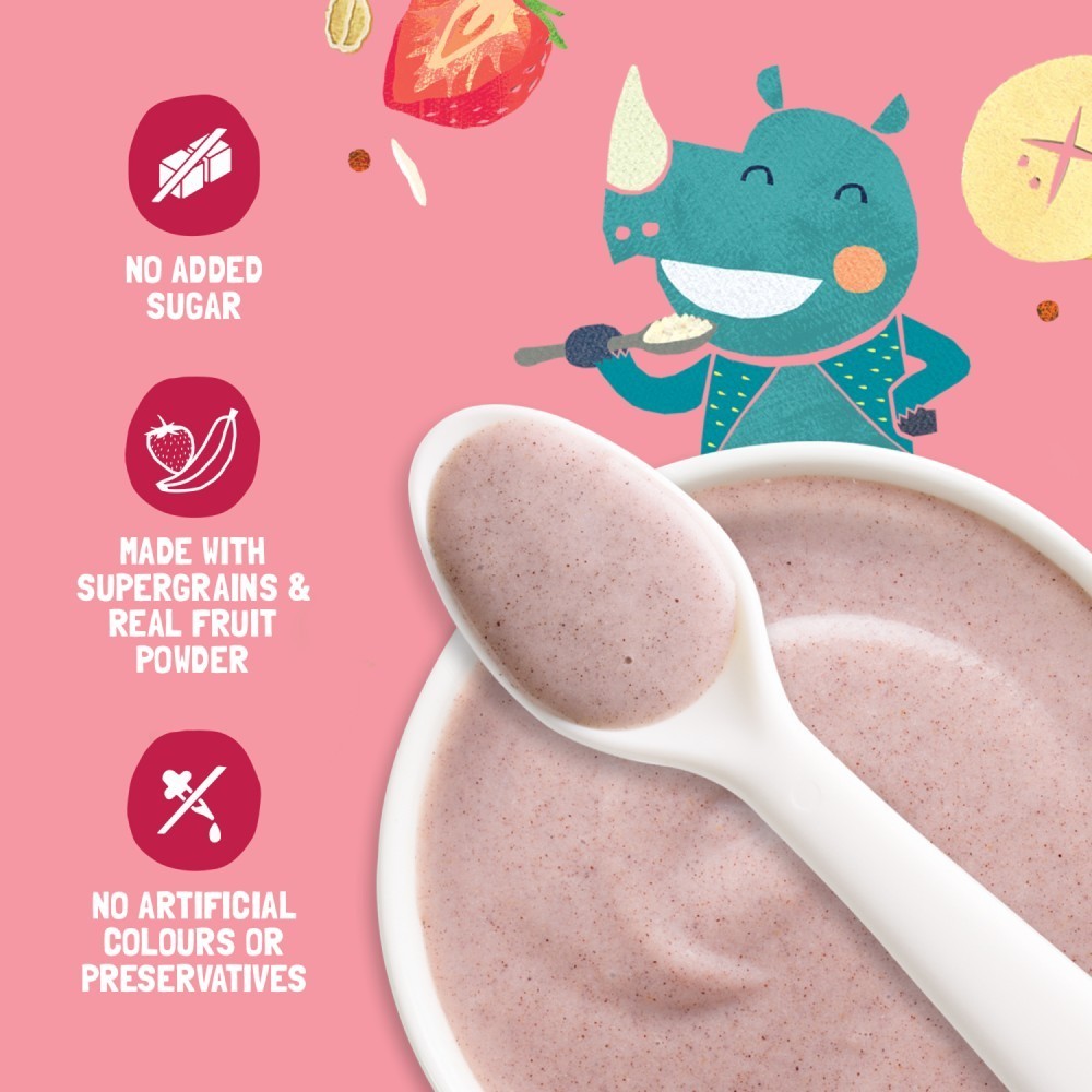 Slurrp Farm Ragi, Rice & Strawberry Baby Cereal