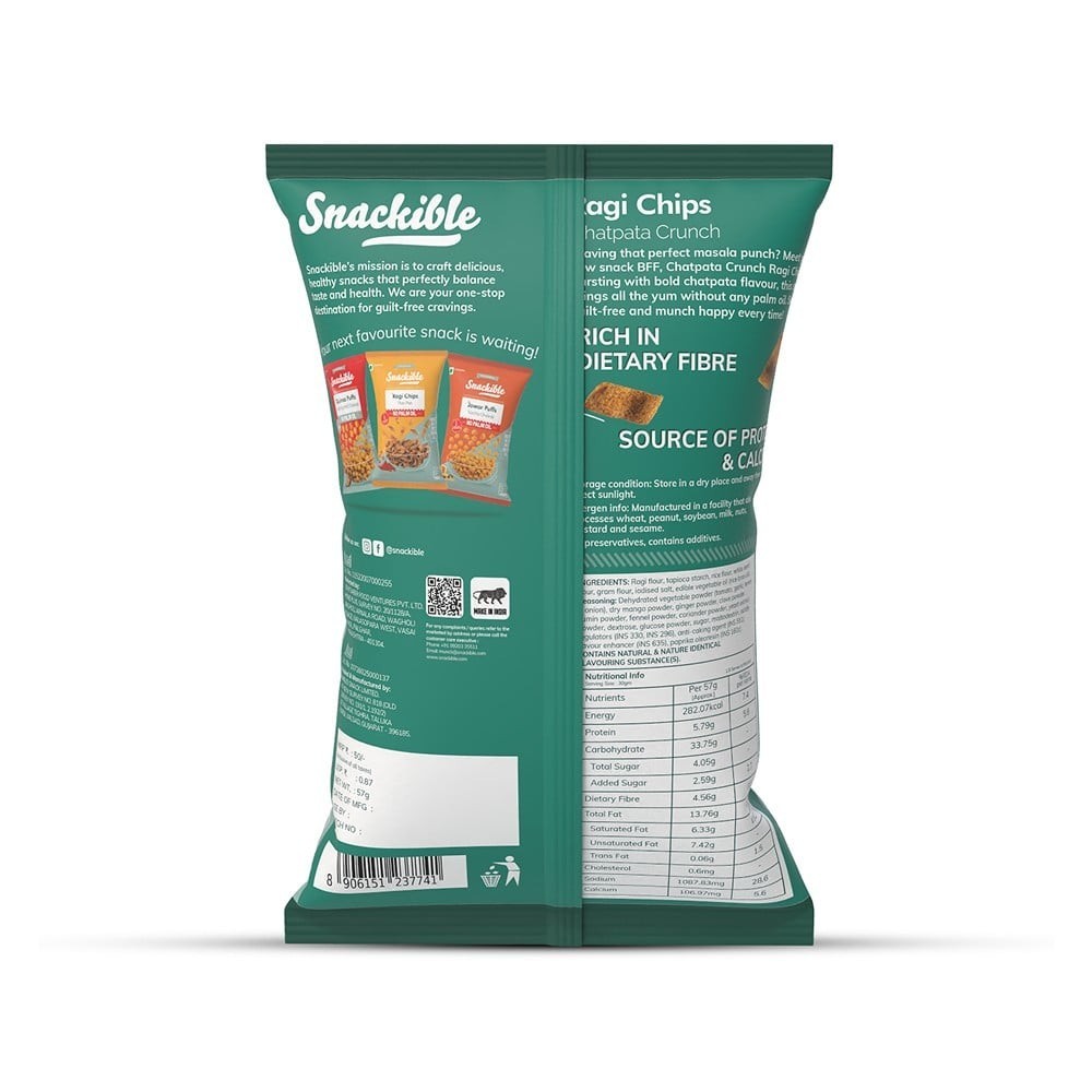 Snackible Chatpata Crunch Ragi Chips