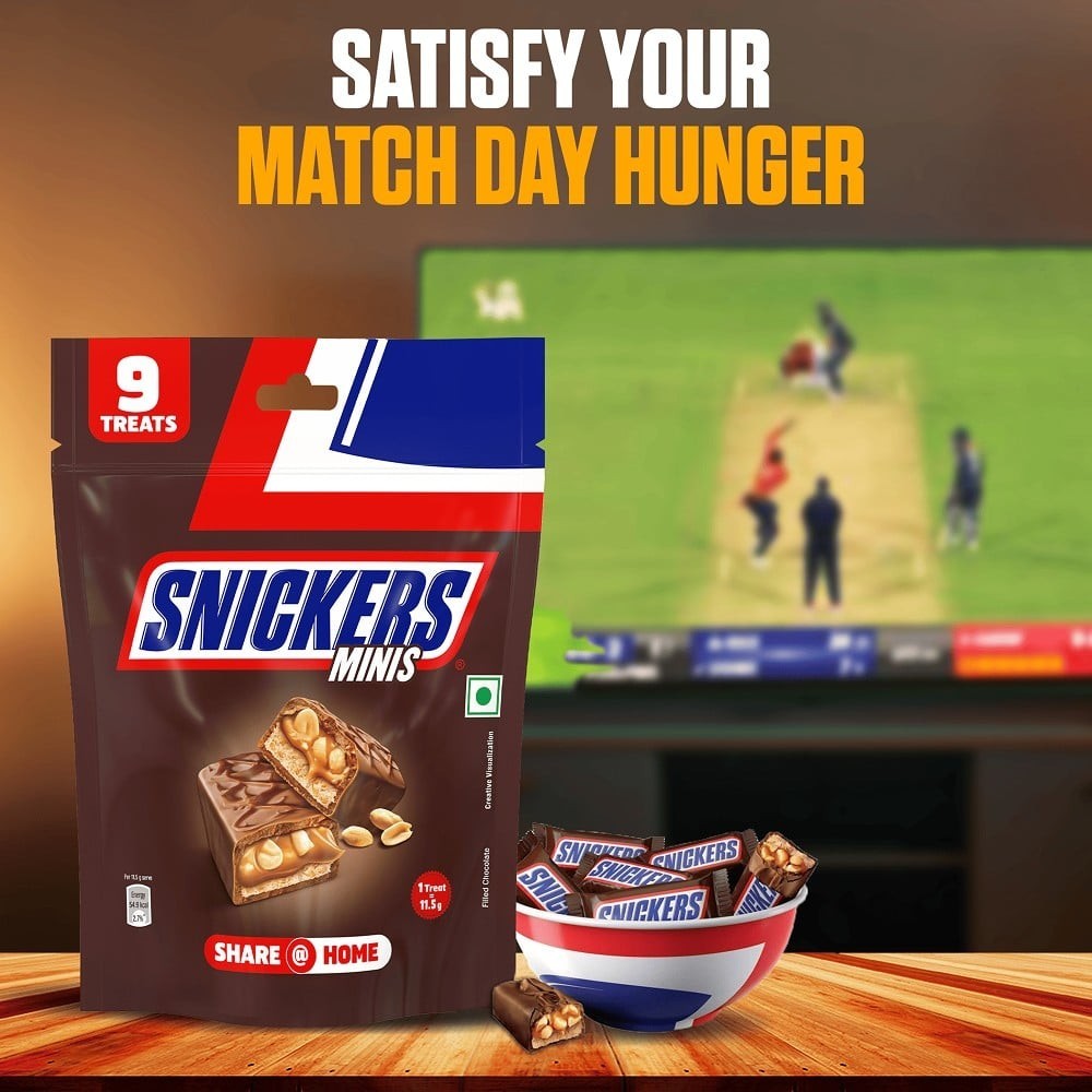 Snickers Nougat & Caramel Miniature Filled Bar Chocolate Pack