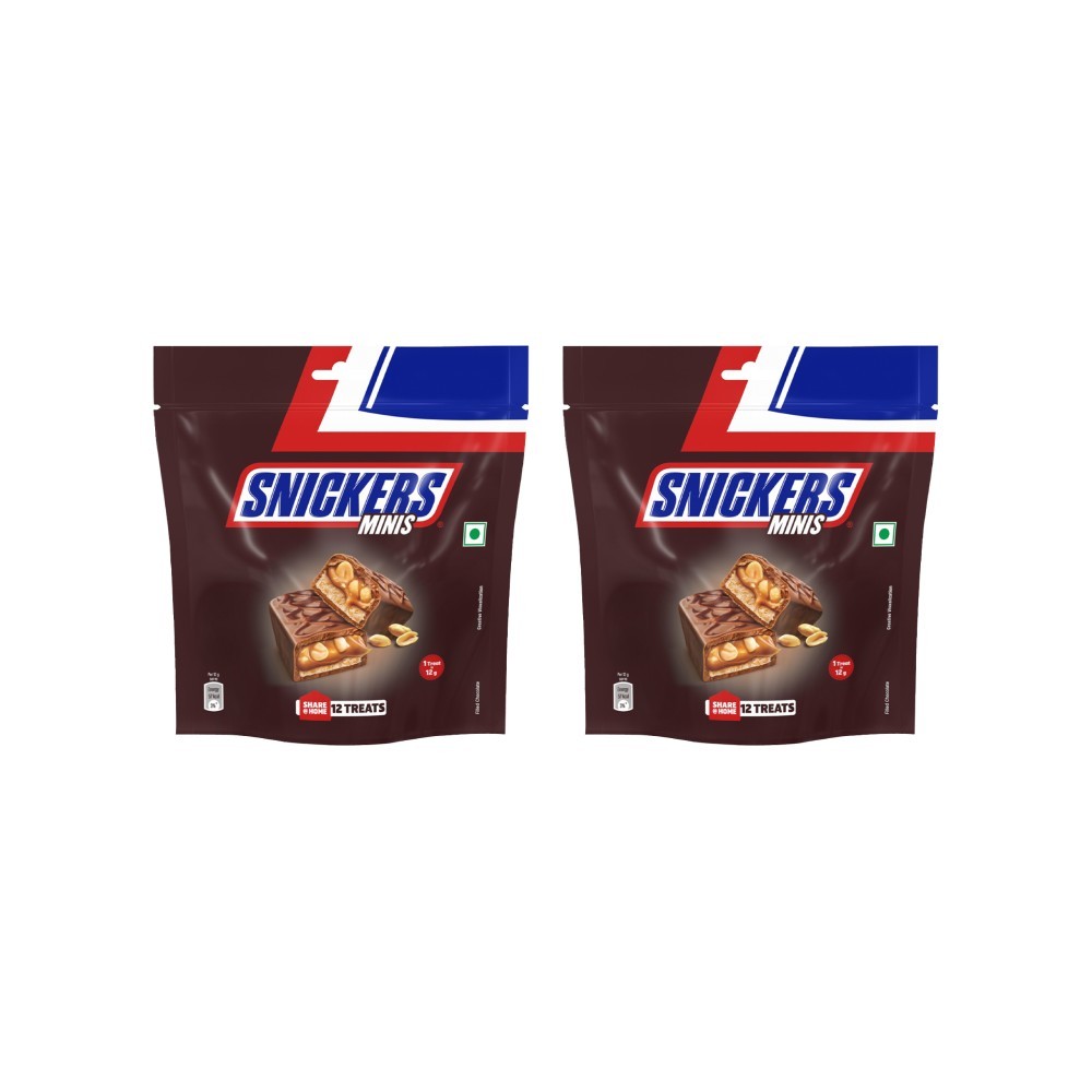 Snickers Nougat & Caramel Miniatures Filled Bar Chocolate Pack