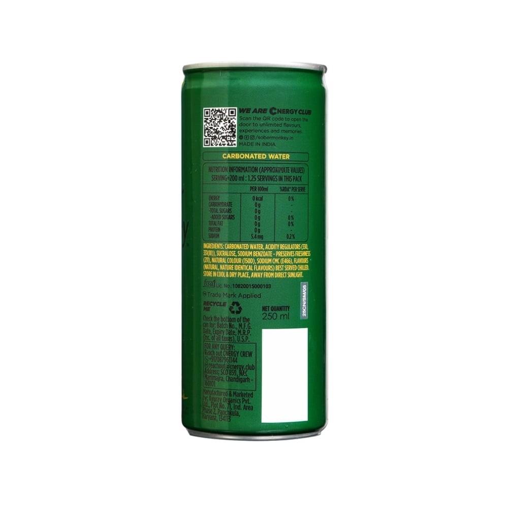 Sober Monkey Zero Sugar Ginger Ale