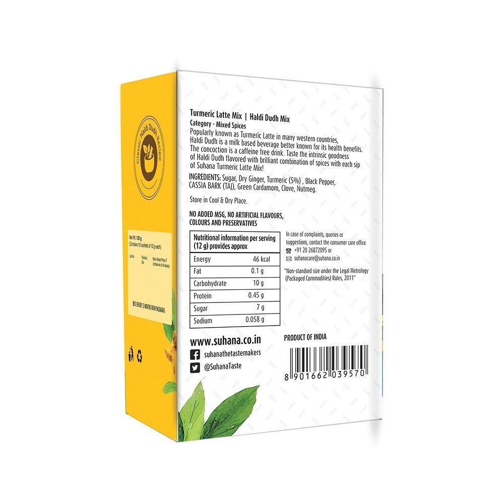 Suhana Health Turmeric Latte Milk Premix