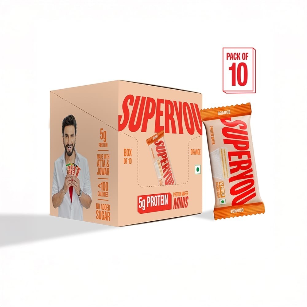 SuperYou Orange Mini Wafer Protein Bar Pack