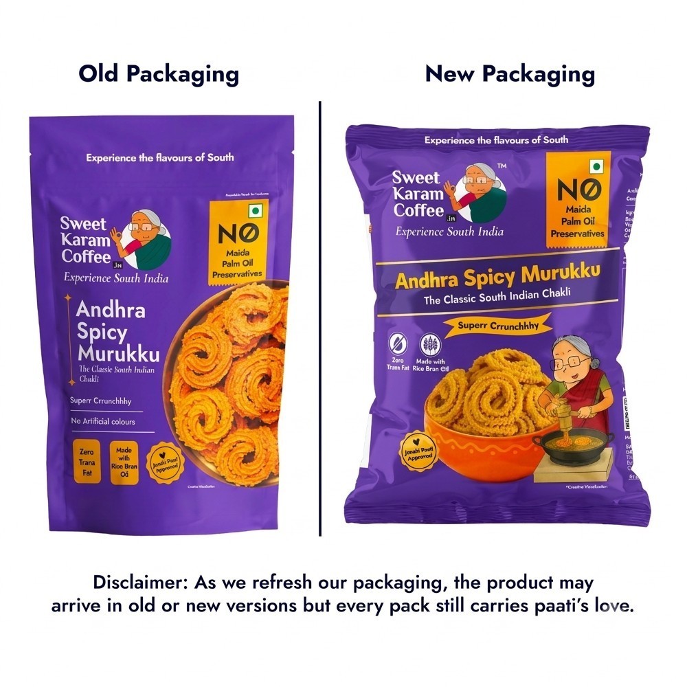 Sweet Karam Coffee Andhra Spicy Murukku +  Nendran Banana Chips Combo