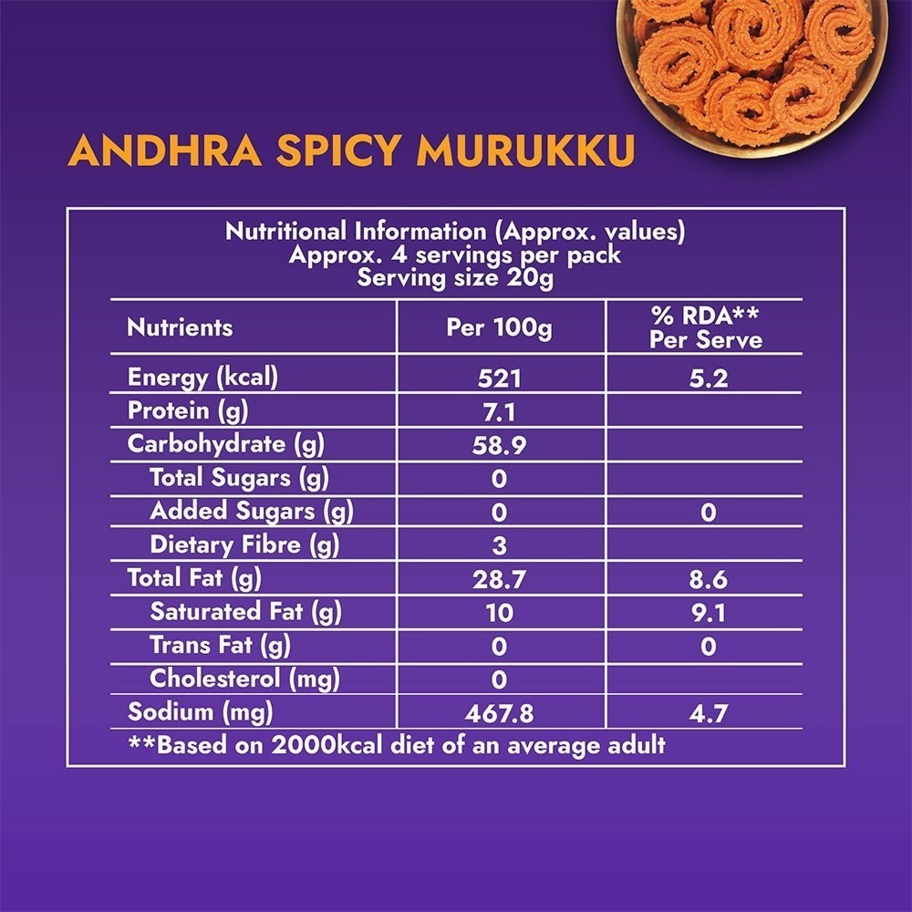 Sweet Karam Coffee Andhra Spicy Murukku +  Nendran Banana Chips Combo