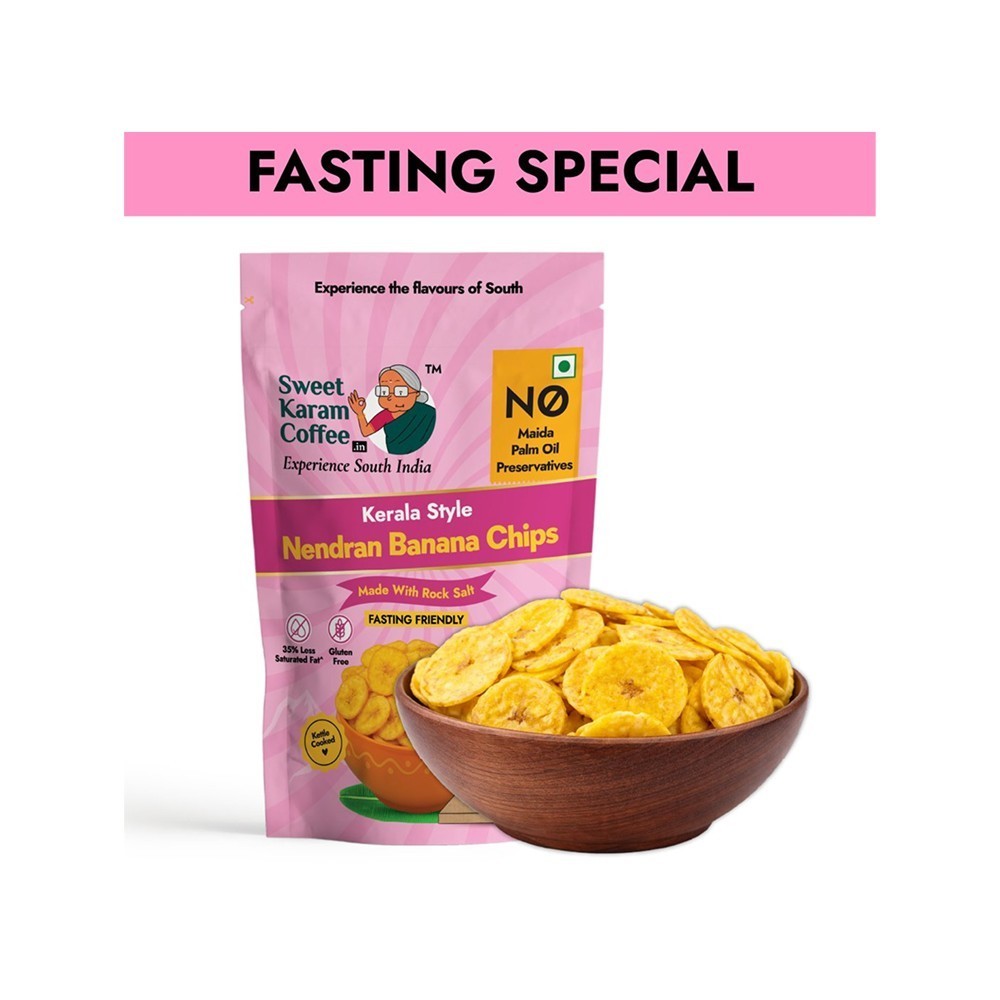 Sweet Karam Coffee Kerala Style Rock Salt Banana Chips +  Nendran Banana Chips Combo