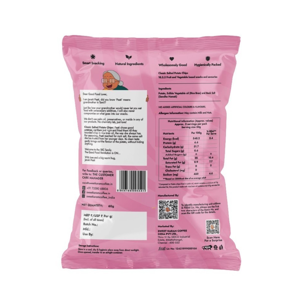 Sweet Karam Coffee Rock Salt Potato Chips +  Nendran Banana Chips Combo