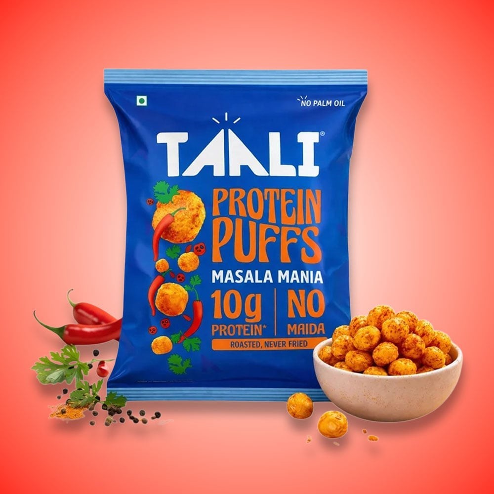 Taali Masala Roasted Protein Puffs (Jowar & Corn)