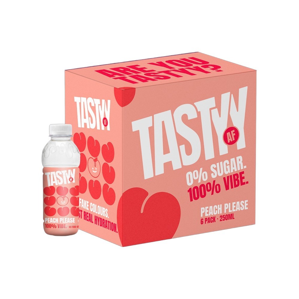 Tastyy AF Peach Please Hydration Energy Drink