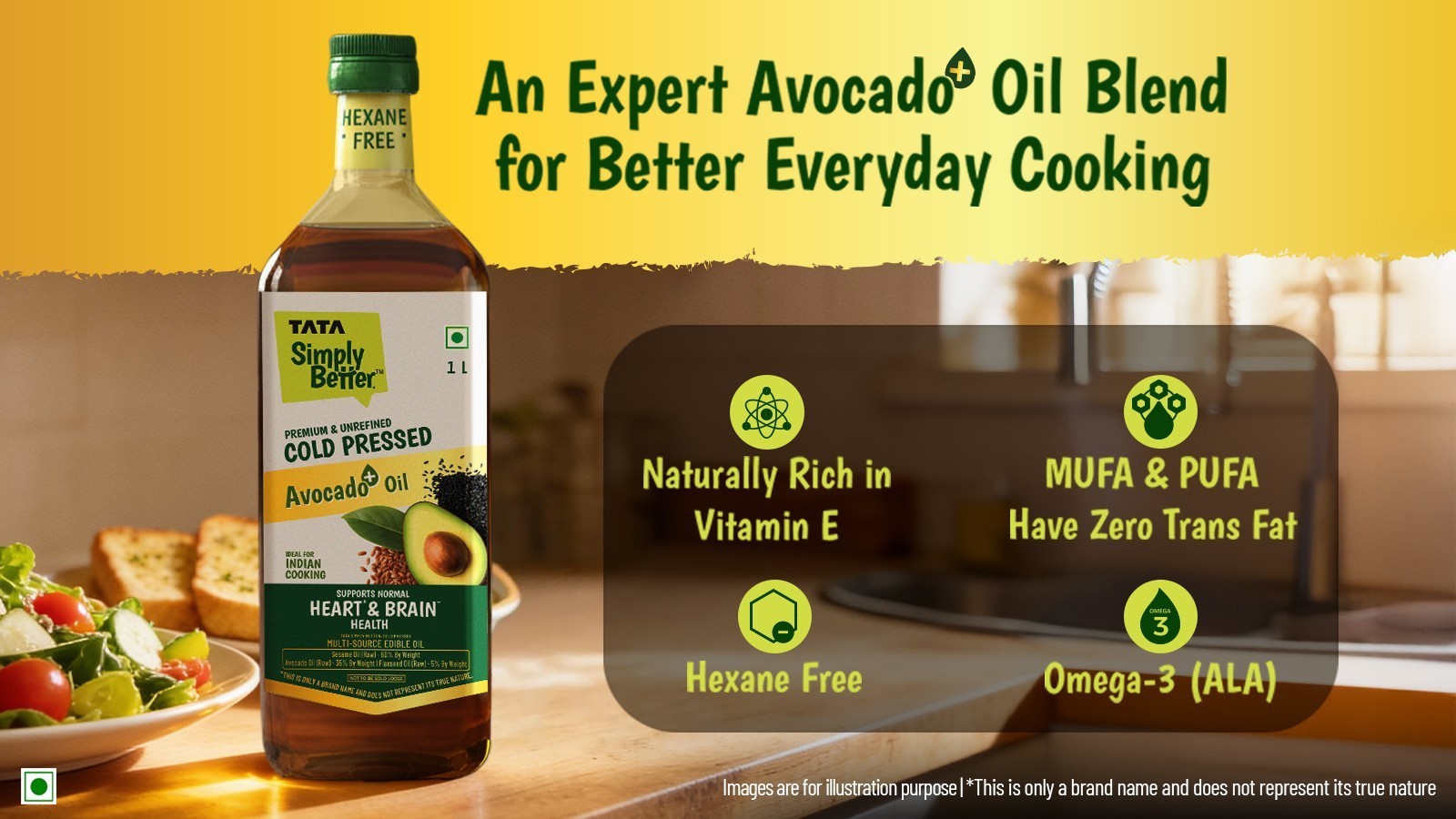 Tata Simply Better Cold Pressed Blended Avocado Oil